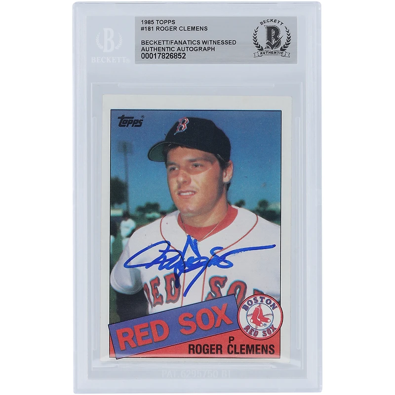 Rookie Card: Roger Clemens Boston Red Sox Autographed 1985 Topps Beckett Fanatics Witnessed Authenticated