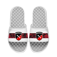 Youth ISlide White Northeastern Huskies Distressed Slide Sandals