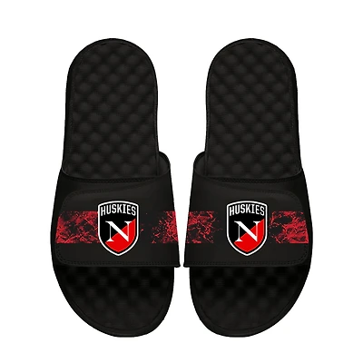 Unisex ISlide Black Northeastern Huskies Distressed Slide Sandals