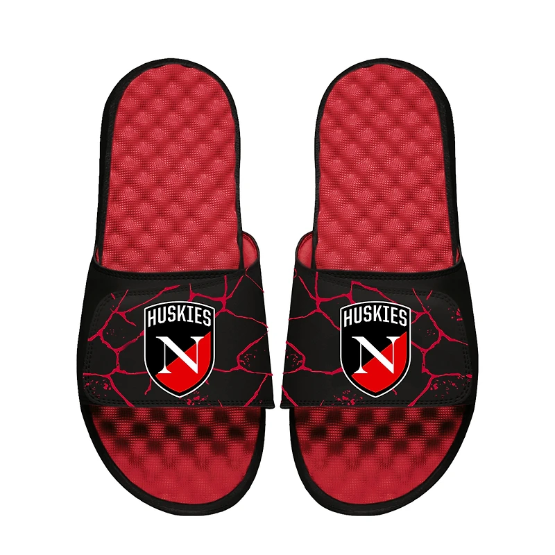 Unisex ISlide Black/Red Northeastern Huskies Shatter Slide Sandals