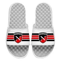 Youth ISlide White Northeastern Huskies Stripes Slide Sandals