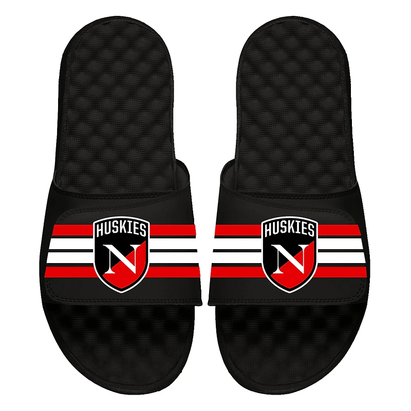Unisex ISlide Northeastern Huskies Stripes Slide Sandals