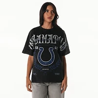 Women's The Wild Collective  Black Indianapolis Colts Laurel Premium Baggy Dolman T-Shirt