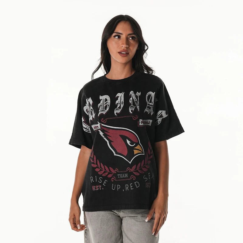 Women's The Wild Collective  Black Arizona Cardinals Laurel Premium Baggy Dolman T-Shirt