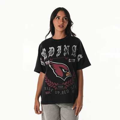 Women's The Wild Collective  Black Arizona Cardinals Laurel Premium Baggy Dolman T-Shirt