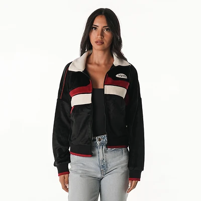 Women's The Wild Collective  Black Arizona Cardinals Velvet Corduroy Jacket