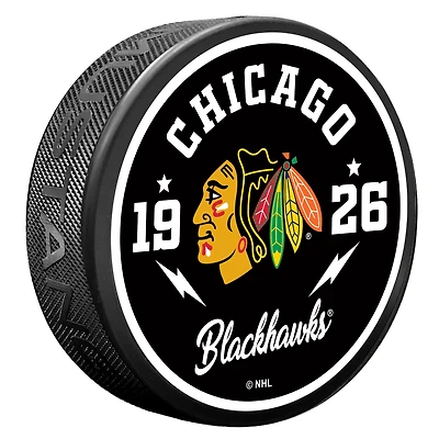 Chicago Blackhawks Bolt Hockey Puck