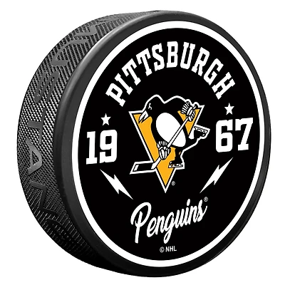 Pittsburgh Penguins Bolt Hockey Puck