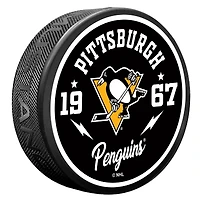 Pittsburgh Penguins Bolt Hockey Puck