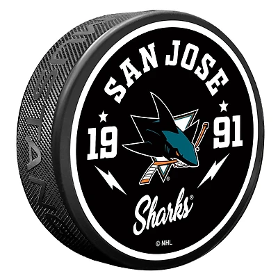 San Jose Sharks Bolt Hockey Puck