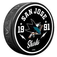 San Jose Sharks Bolt Hockey Puck