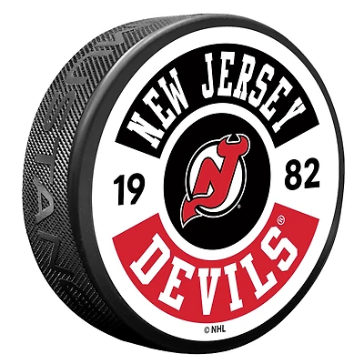 New Jersey Devils Cog Hockey Puck