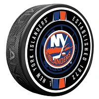New York Islanders Ribbon Hockey Puck