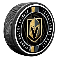 Vegas Golden Knights Ribbon Hockey Puck