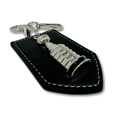 NHL Stanley Cup Leather and 3D Chrome Keychain