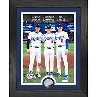 Highland Mint Yoshinobu Yamamoto, Shohei Ohtani & Rōki Sasaki Los Angeles Dodgers 2025 MLB World Tour: Tokyo Series 13" x 16" Silver Coin Photo Mint
