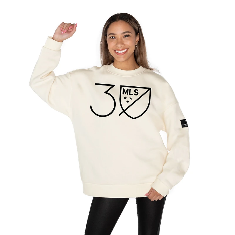 Unisex Gameday Couture Cream MLS 30th Anniversary Fleece Pullover Sweatshirt
