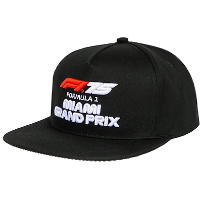 Men's Black F1 2025 Miami Grand Prix Classic Snapback Hat
