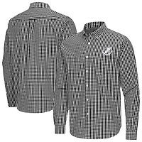 Men's Antigua Tampa Bay Lightning Ellis Tri-Blend Long Sleeve Button-Down Shirt