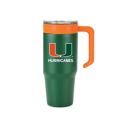 Miami Hurricanes 36oz. Logo Combo Stainless Steel Tumbler