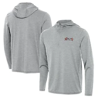Men's Antigua Heather Gray 2025 WNBA All-Star Game Tidy Quarter-Zip Hoodie