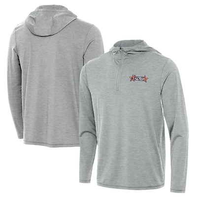 Men's Antigua Heather Gray 2025 WNBA All-Star Game Tidy Quarter-Zip Hoodie