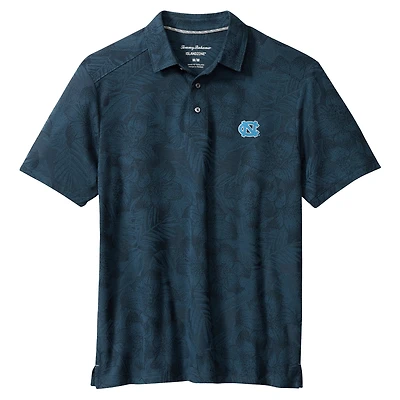 Men's Tommy Bahama Navy North Carolina Tar Heels Palm Fresco Hibiscus IslandZone® Polo