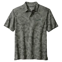 Men's Tommy Bahama Gray Oregon Ducks Palm Fresco Hibiscus IslandZone® Polo