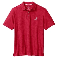 Men's Tommy Bahama Crimson Alabama Tide Palm Fresco Hibiscus IslandZone® Polo