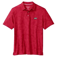 Men's Tommy Bahama Cardinal Arkansas Razorbacks Palm Fresco Hibiscus IslandZone® Polo