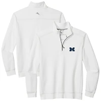 Men's Tommy Bahama White Michigan Wolverines Montego Bay Half-Zip Jacket
