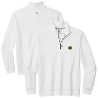 Men's Tommy Bahama White Notre Dame Fighting Irish Montego Bay Half-Zip Jacket