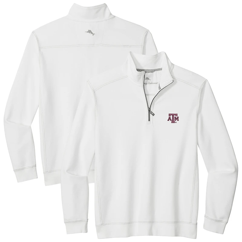 Men's Tommy Bahama White Texas A&M Aggies Montego Bay Half-Zip Jacket