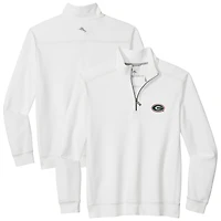 Men's Tommy Bahama White Georgia Bulldogs Montego Bay Half-Zip Jacket