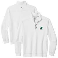 Men's Tommy Bahama White Michigan State Spartans Montego Bay Half-Zip Jacket