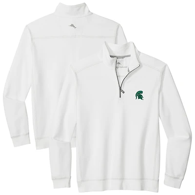Men's Tommy Bahama White Michigan State Spartans Montego Bay Half-Zip Jacket