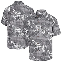 Men's Tommy Bahama Black Oregon Ducks Coconut Point Palmetta IslandZone Camp Button-Up Shirt