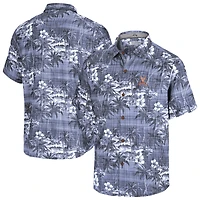 Men's Tommy Bahama Navy Virginia Cavaliers Coconut Point Palmetta IslandZone Camp Button-Up Shirt