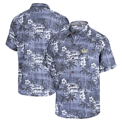 Men's Tommy Bahama Navy Cal Bears Coconut Point Palmetta IslandZone Camp Button-Up Shirt