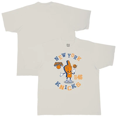 Men's Stadium Essentials  Cream New York Knicks Number One Oversized T-Shirt