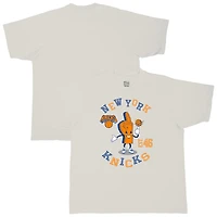 Men's Stadium Essentials  Cream New York Knicks Number One Oversized T-Shirt