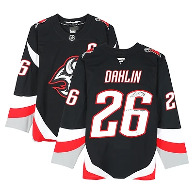 Rasmus Dahlin Buffalo Sabres Autographed Black Alternate Fanatics Premium Jersey with "21st Sabres Captain" Inscription - Limited Edition of 10