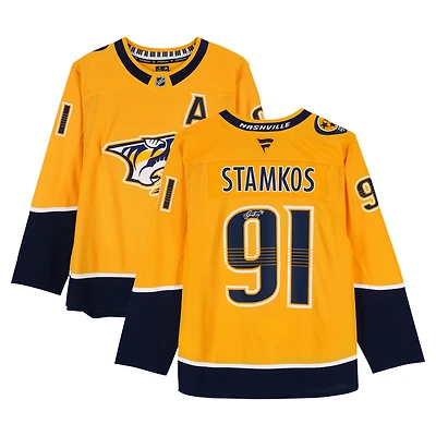 Steven Stamkos Nashville Predators Autographed Gold Fanatics Premium Jersey