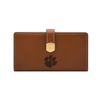 Fossil  Clemson Tigers Lennox Leather Tab Bifold Wallet