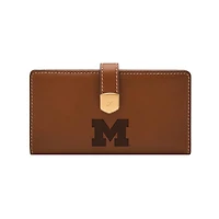 Fossil  Michigan Wolverines Lennox Leather Tab Bifold Wallet