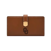 Fossil  Oklahoma Sooners Lennox Leather Tab Bifold Wallet