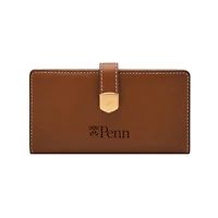Fossil  Pennsylvania Quakers Lennox Leather Tab Bifold Wallet