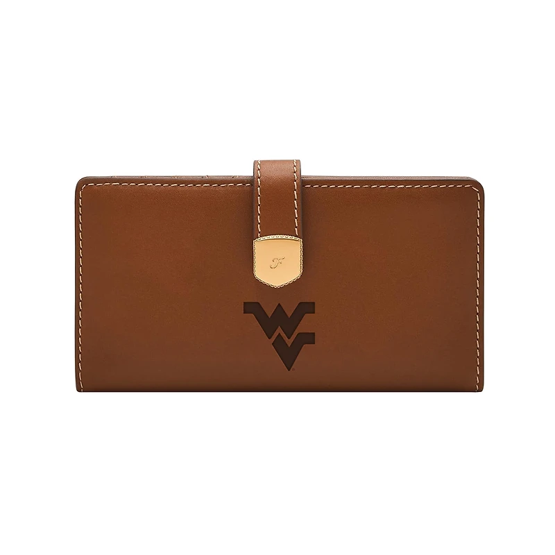 Fossil  West Virginia Mountaineers Lennox Leather Tab Bifold Wallet