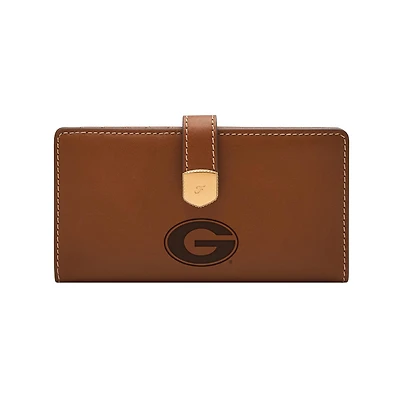Fossil  Georgia Bulldogs Lennox Leather Tab Bifold Wallet