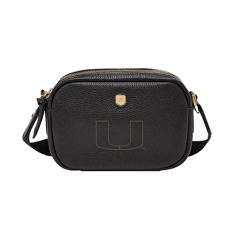 Fossil Miami Hurricanes Danni Leather Crossbody Bag